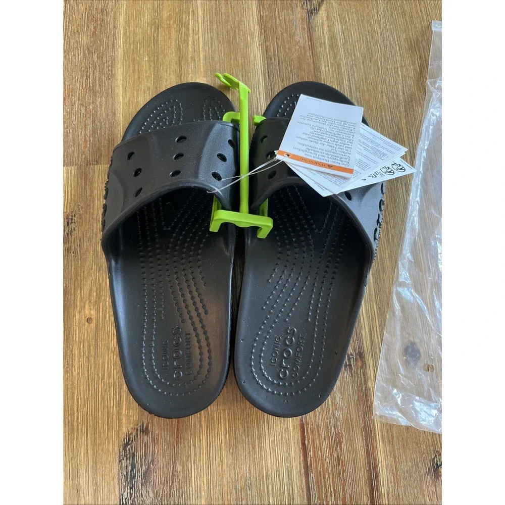 Crocs Baya II Slide Sandals, Black, Men's 4 / Women's 6 (NWT)